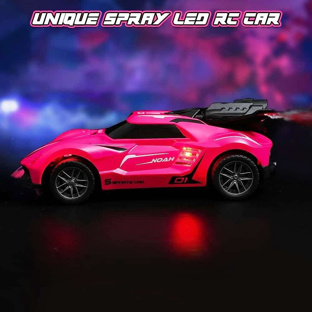 VELOCIOUS® Remote Control Car, Smoke Screen Racer, 2.4 GHz RC Vehicle with Spraying Mist & Light for Kids, Sport Racing Hobby Toy for Boys & Girls 6