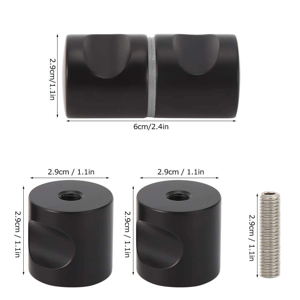 Aluminum Alloy Single Hole Glass Door Handle Hardware for Home Bathroom Showcase Shower Room Door Hardware Locks Door Knobs 3