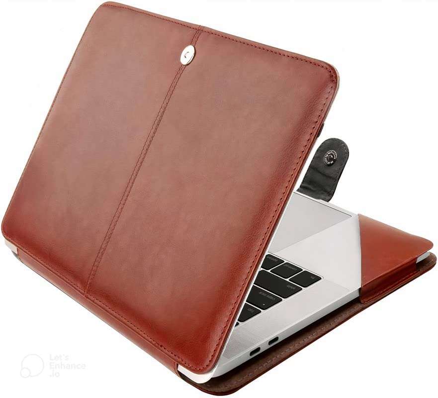 Flausen Original PU Leather Laptop Cover for Acer Aspire 5 A515-56-54Fn, Tan Brown (FLX-950) 1