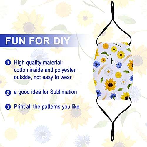 Geyoga 10 Pieces Sublimation Face Covering with Adjustable Ear Loop for Protecting Face (Black) 2