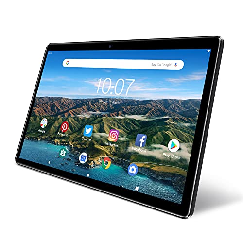 PRITOM Android Tablet 10 inch, M10, 64GB Android Tablet, 10.1 inch IPS HD Touchscreen, GPS, FM, Quad-Core Processor, Dual Camera,Wi-Fi