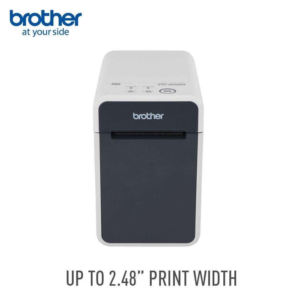 Brother TD2020 2-inch Desktop Thermal Printer for Labels, Receipts and Tags, 203dpi, 6ips, USB/Serial 2