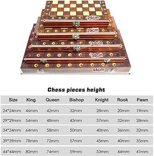 Chess set board game folding travel portable 3 in 1 Folding Chess Set -Travel Chess Piece Set with Chess Folding/Portable Storage Board Traditional Tactical Strategy Games for Kids/Children, Adult 6