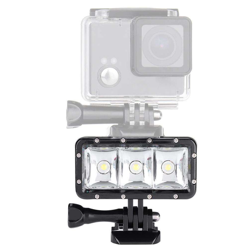 Mini Video LED Light, 40m Underwater Waterproof Diving LED Light Fill Lamp for Gopro, SJCam, XiaoYi etc 4