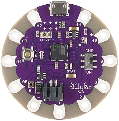 AMX3d Lilypad Development Main Board - The Silver Dollar Sized Arduino Compatible Designed for e-Textile and Wearable Projects– Power by Battery or USB Connector Cable. 2