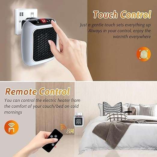 MILOANIYA mini heater electronic hand heater Turbo 800 Wall Outlet 4