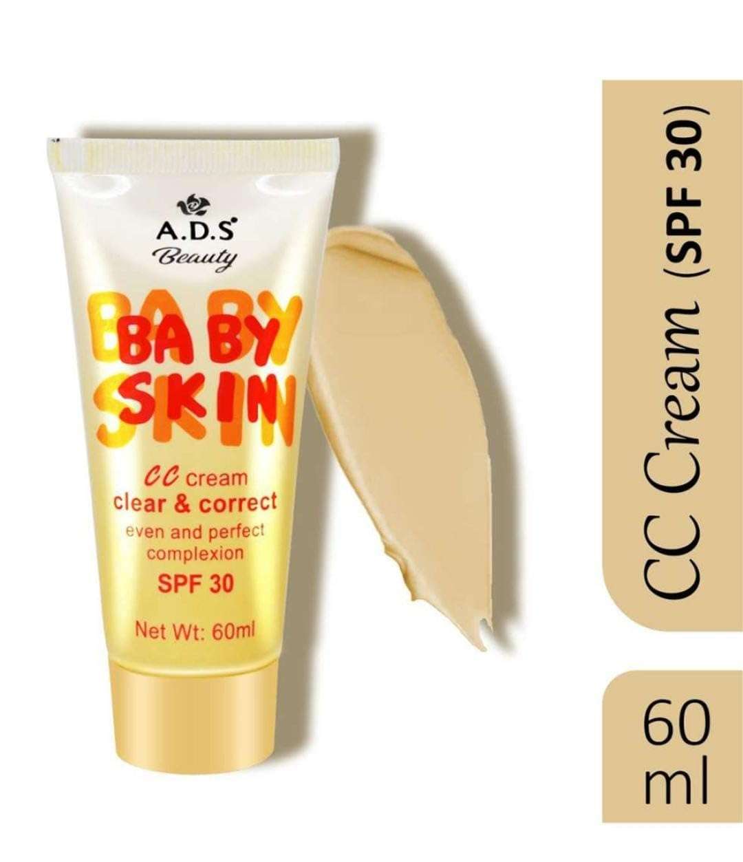 A.D.S Beauty Baby Skin CC Cream, SPF 30, Clear and Correct, Even Complexion, 60ml 5