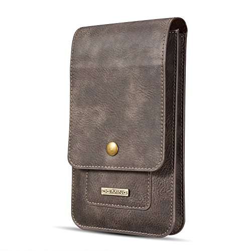 Cellphone Pouch with Belt Clip, Small Waist Purse Fanny Pack for Phone, 5.5" Ladies Men Cell Phone Accessories Travel Case PU Leather Cellphone Belt Clip Holster Pocket Wallet Purse with Climbing Hook 2