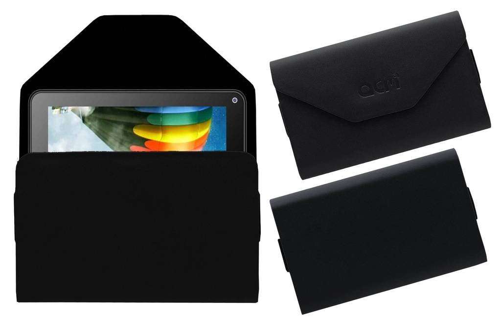 Acm Pouch Case Compatible with Bsnl Penta Is701x Tablet Flip Flap Cover Black
