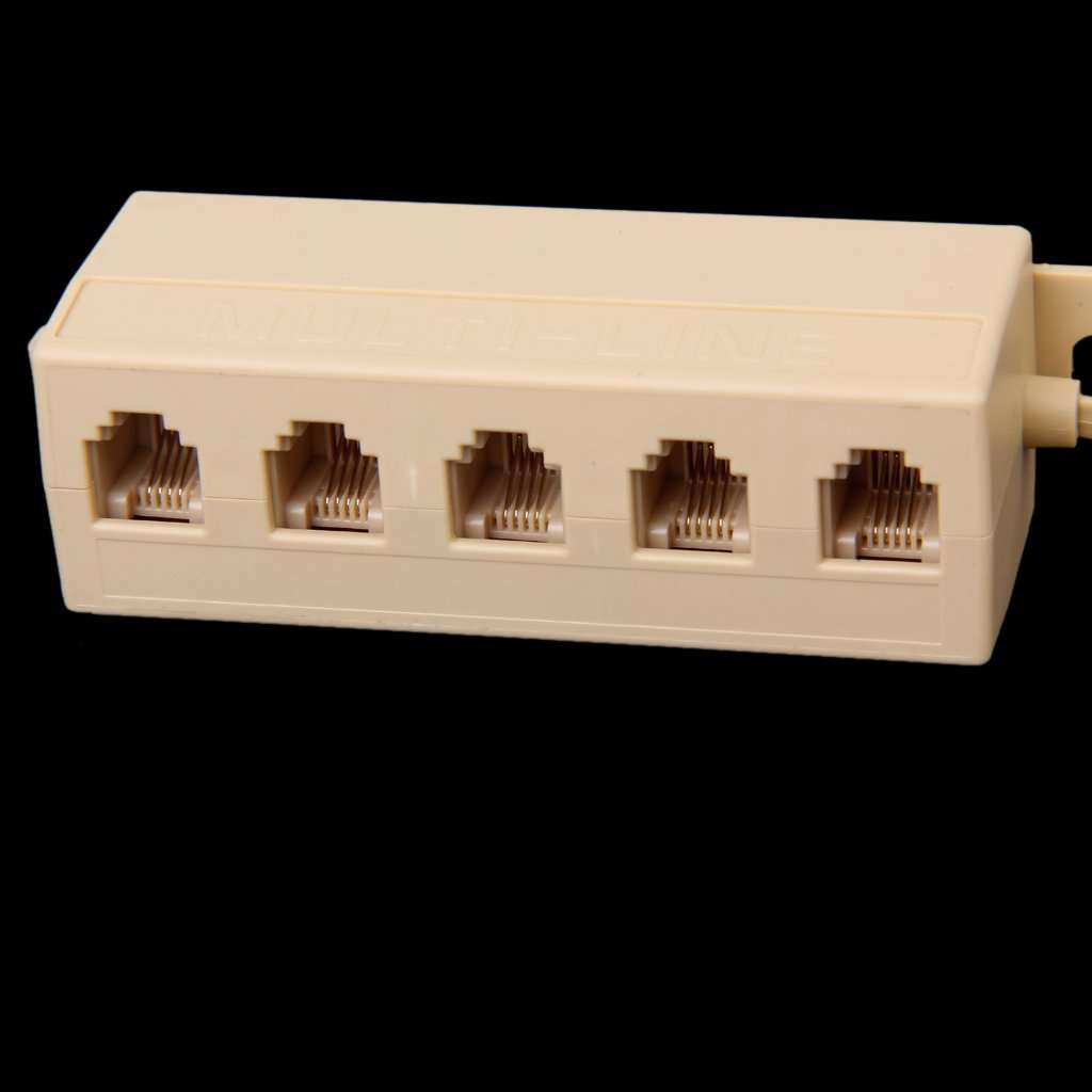 Generic 5 Ports Telephone Line Splitter Modem 6.5 inch 4