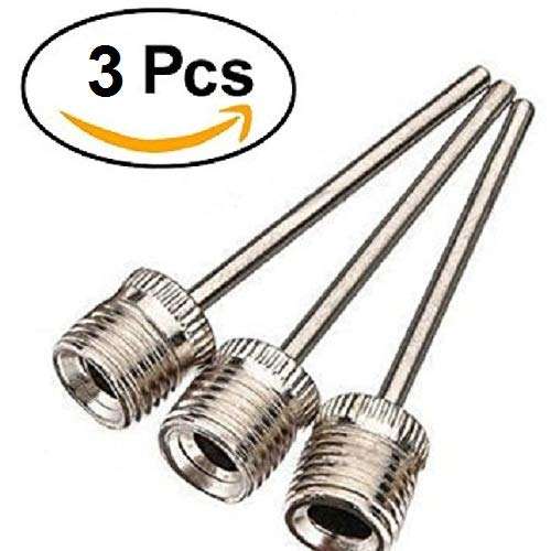 UNYBUY ® Stainless Steel Inflating Pump Needle Pin Nozzle Soccer, Basketball, Football, Volleyball| Inflatable Air Valve Adaptor| Choose Your Pack Quantity (3) 2