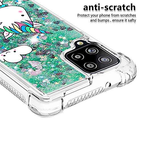 QIVSTARS Case for Samsung Galaxy A42 5G Soft TPU Bling Liquid Moving Quicksand Case for Women Luxury Shell Case Scratchproof Protective Slim Cover for Samsung Galaxy A42 5G Green Monster YB, K-4:Green Monster 4