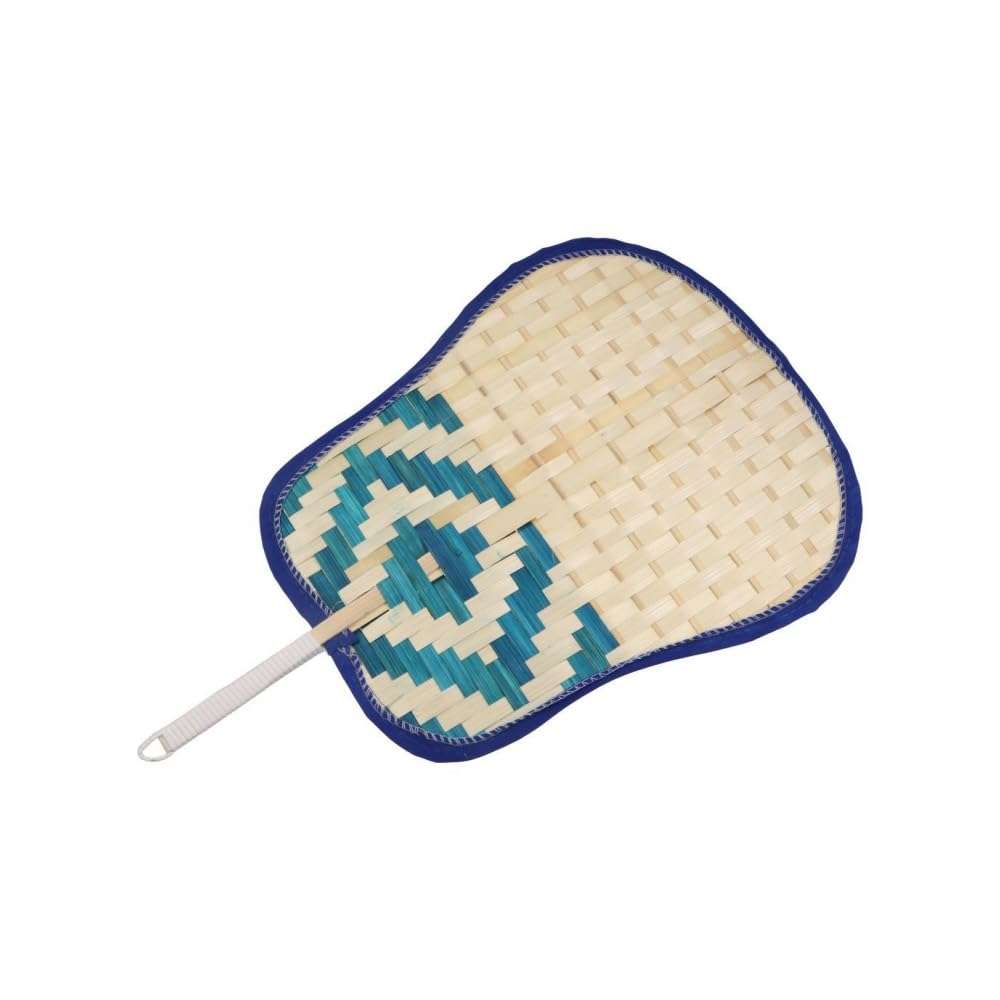 GUEDKIKL 1 Pcs Bamboo Weaving Fan, Handmade Large Summer Cooling Fan Chinese Style Handheld Fan Hand Woven Fan Wedding Favor Fan 5
