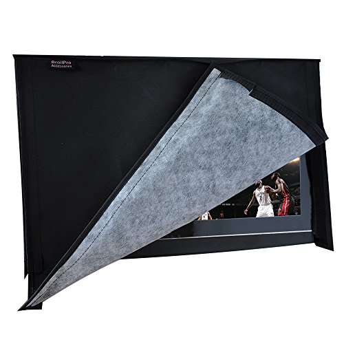 BroilPro Accessories Outdoor 40"-43" TV Set Cover,Scratch Resistant Liner Protect LED Screen Best-Compatible with Standard Mounts and Stands (Black) 2
