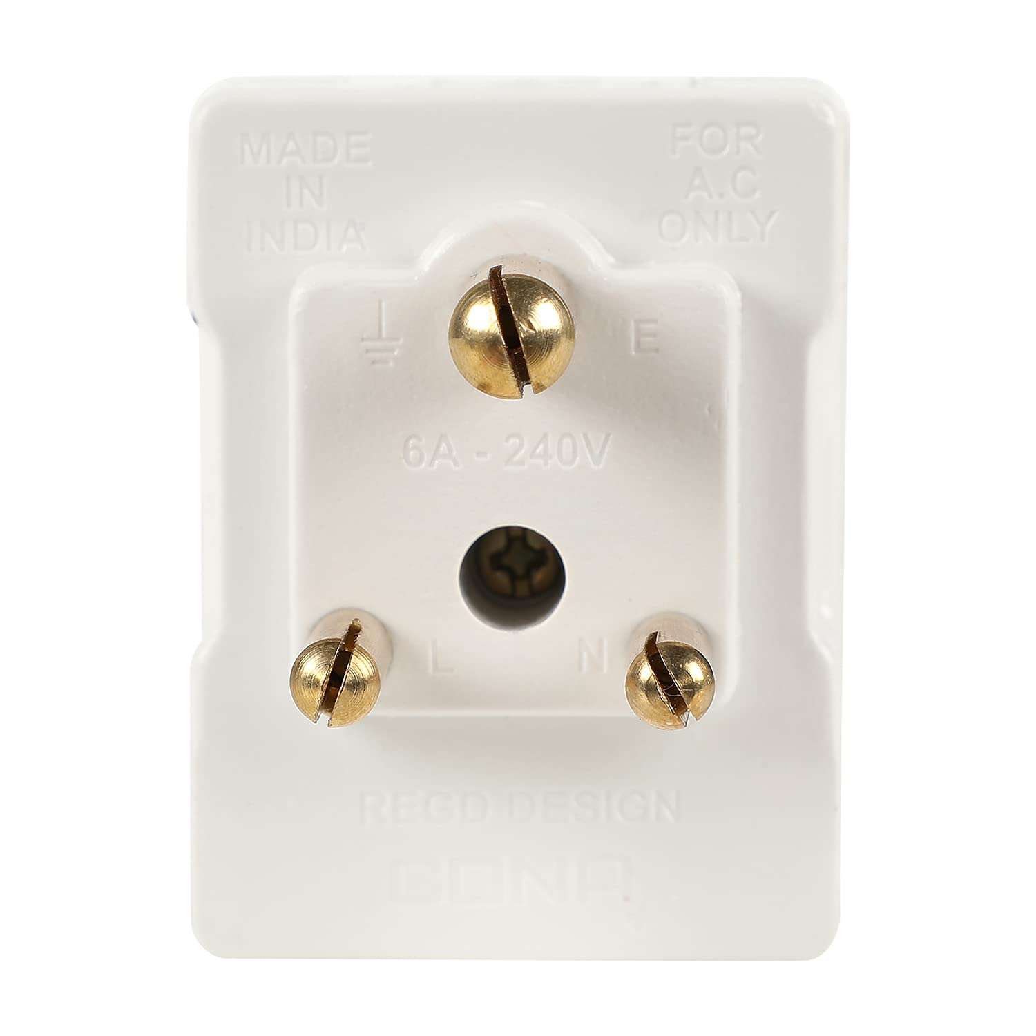 Cona Style 2231 3-Pin Multi Plug 6A/240V,Power Adapter, Travel Adapter Plug - Pack of 4 5