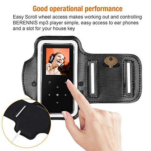 RUSFOL Adjustable Sport Armband for BERENNIS MP3 Player Only， Hands-Free for Running, Black，1 Pack(Compatible with BERENNIS MP3 Player ONLY!)! 5