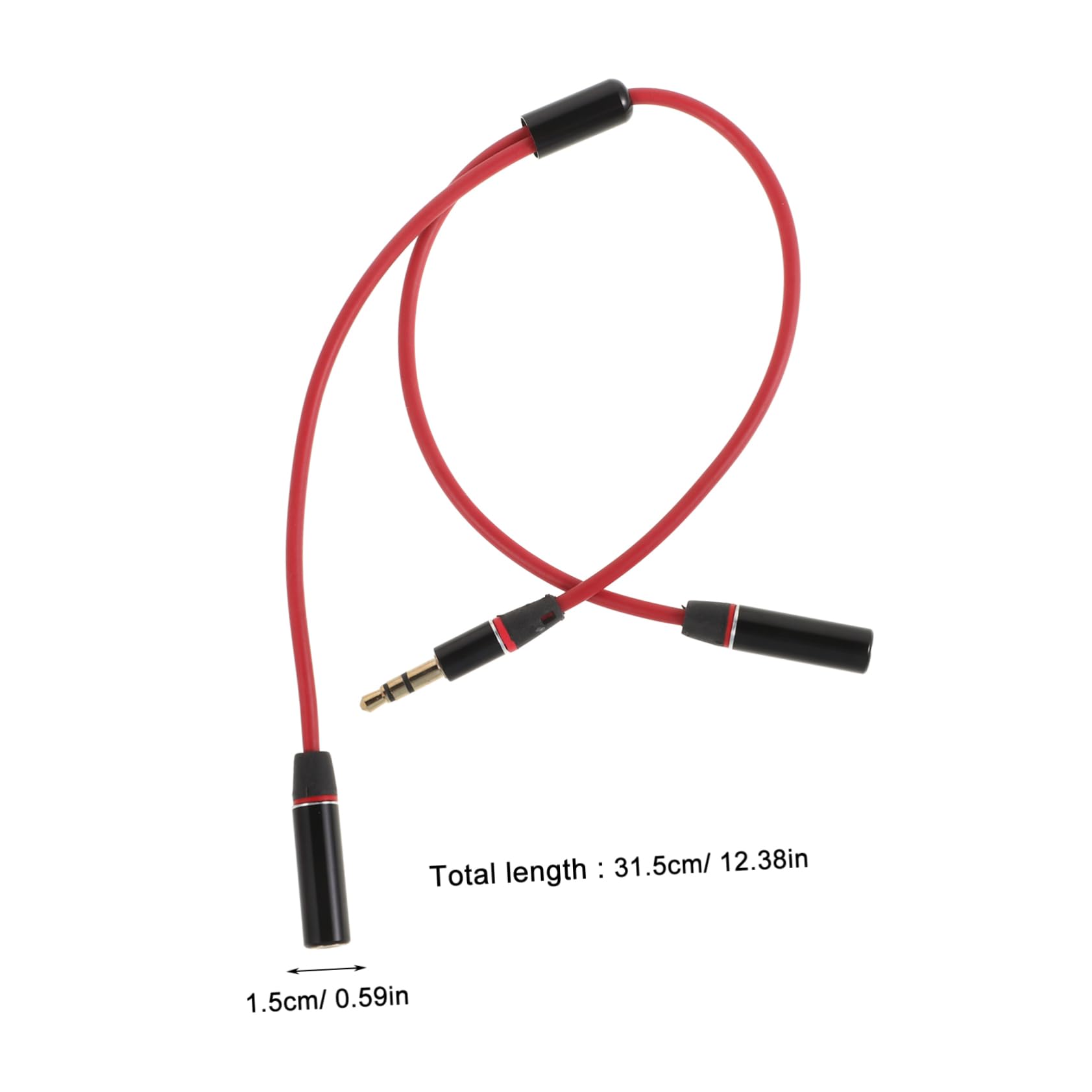 Totority Audio Extension Cable Splitter Dual Headphone Adapter Male to Female Audio Equipment Adapter Cable for Headphones and Microphone 1pcs 3