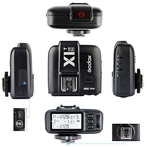 Godox X1T-N Wireless Flash Trigger Transmitter TTL 2.4G Wireless 1/8000S HSS 32 Channels Compatible for Series Cameras (X1T-N Transmitter) 2