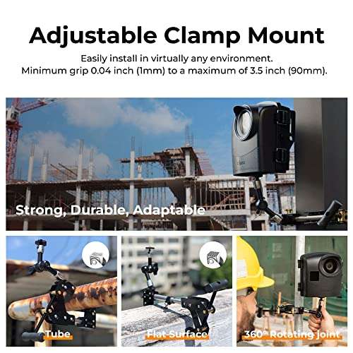 Brinno BCC2000 - Construction & Outdoor Security Time Lapse Camera Trio Bundle Pack - Up to 1-Year Battery Life - 1080P - Includes: TLC2000 Camera, Industrial Clamp, & Weather-Resistant Case 5