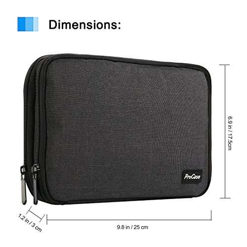 ProCase Travel Gadget Organizer Bag, Portable Tech Gear Electronics Accessories Storage Carrying Pouch for Cords USB Cables SD Cards MP3 Player Hard Drive Power Bank -Black 3