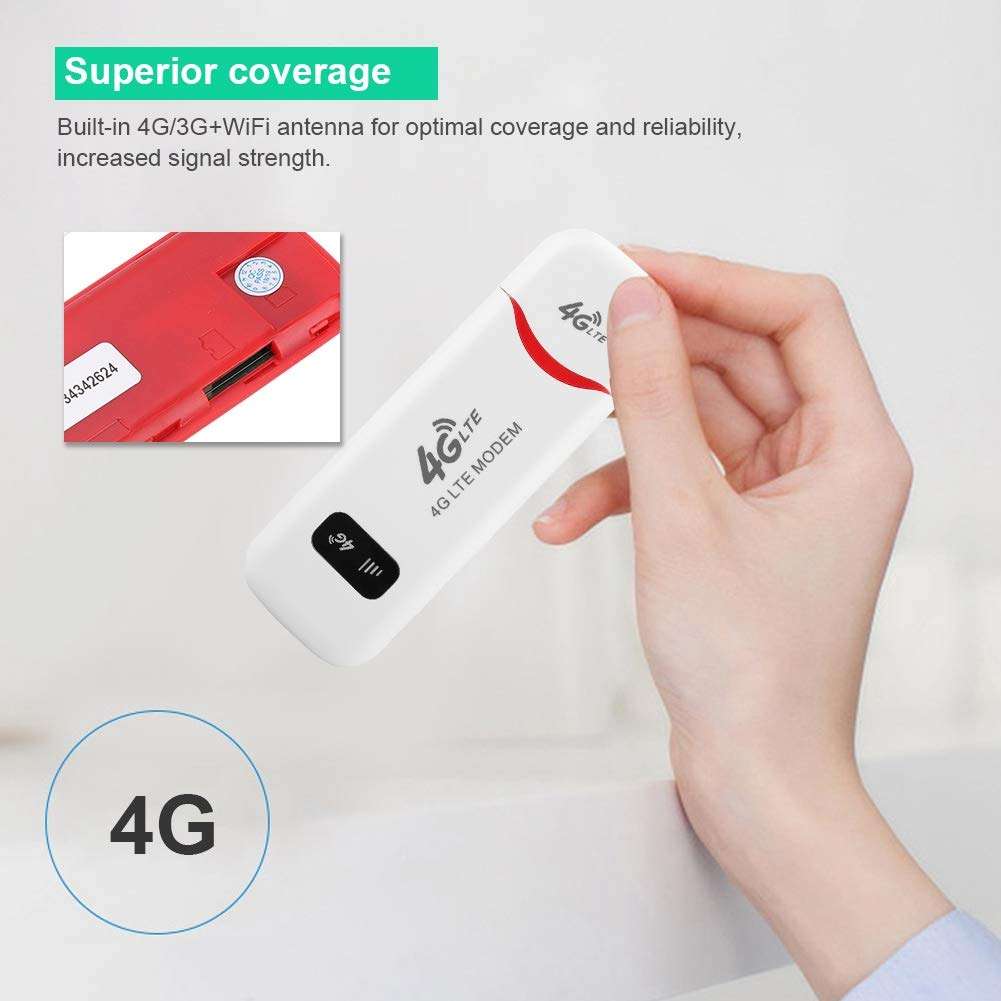 USB WiFi Hotspot, USB WiFi Modem, Hotspot Router Wireless Portable WiFi Stick Support WC for Tf Memory Card Expansion Up to 32Gb for Enjoying WiFi 6