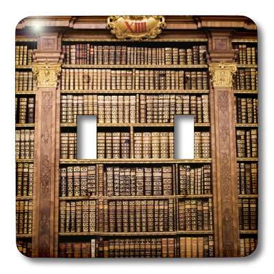 3dRose lsp_70733_2 " Austria, Monastery, Melk Abbey, Library books-EU03 MGL0002-Miva Stock Double Toggle Switch 3
