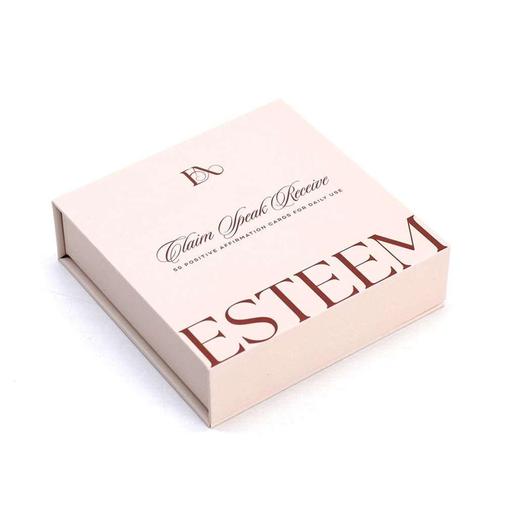 Esteem Affirmations Esteem Daily Affirmation Cards for Manifestation, Self Care, Self Love Stress Relief 4 x4 Inspirational with Quotes 50 Mindfulness Box Women and Men 3
