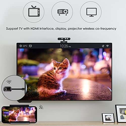Tobo 4K HDMI Wireless Display Dongle G9 Plus, WiFi 5G HDMI Adapter Support Airplay DLNA Miracast Compatible with iOS Android/Windows/Mac/PC/MacOS to TV/Projector/Monitor, Miracast, DLNA, Airplay{TD-854WA03} 6