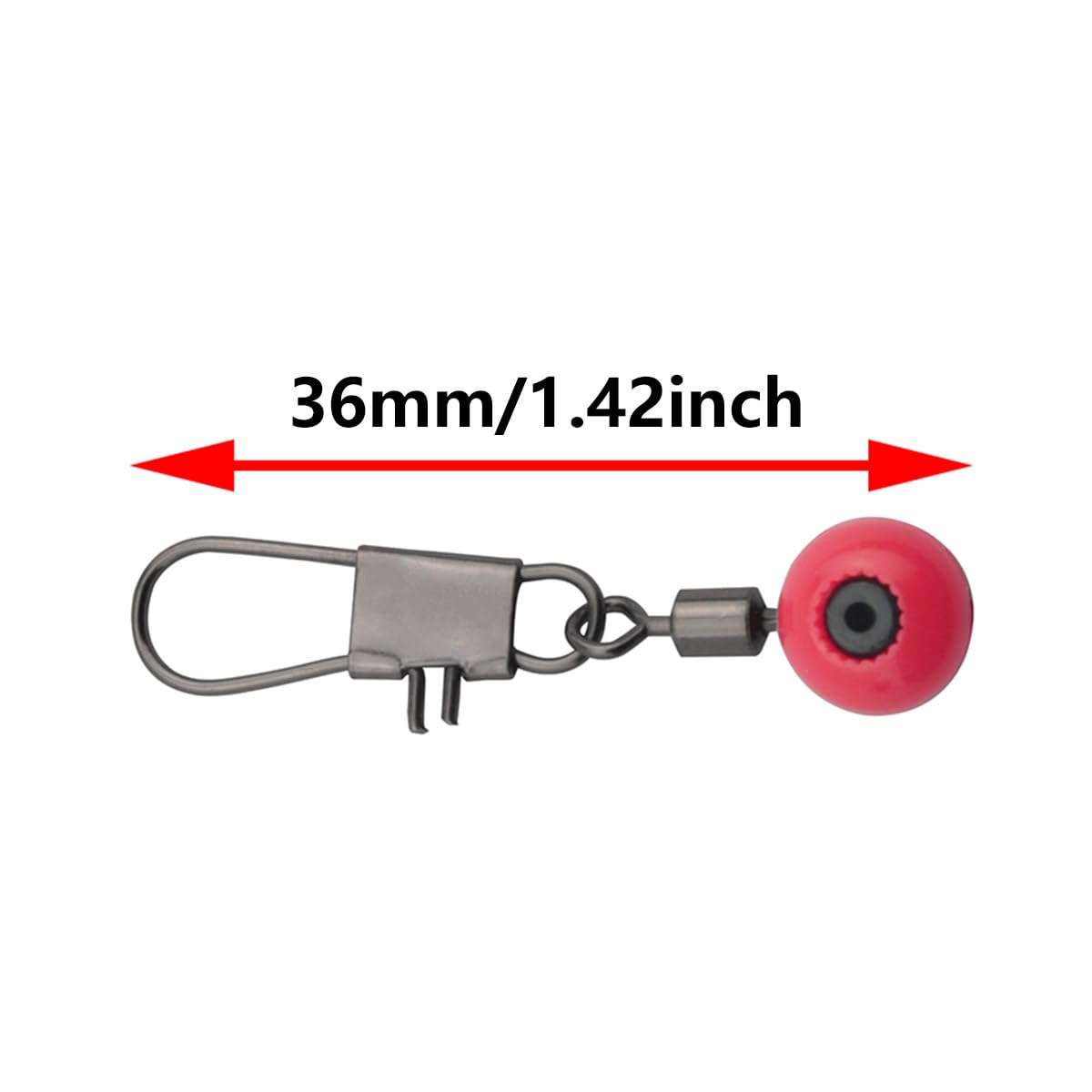 JianLing 50PCS Stainless Steel Sea Fishing Space Bean B-Type Horoscope Ring Boat Fishing Connector Large Float Holder Sea Rod Big Belly Drift Fishing Line Slide Connector for Lua Fishing 4