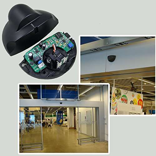 KiaoTime 24.125GHz Universal Wired Microwave Motion Sensor Radar Detector for Automatic Door Elevator Black 4