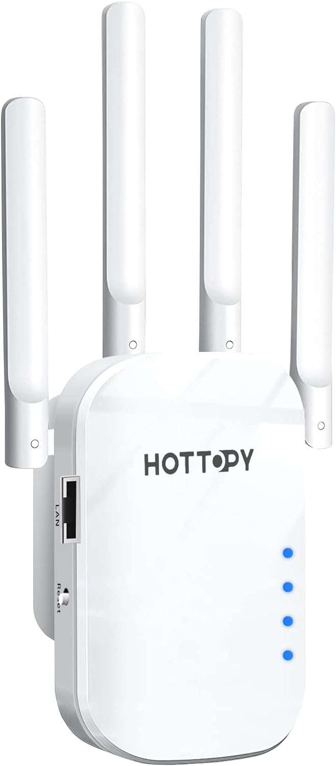 2024 WiFi Extenders Signal Booster for Home – 8200 sq ft Easy Setup WiFi Booster Wireless Router with Plug and Play Design White 1