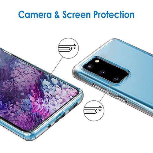 JETech Case for Samsung Galaxy S20 5G (2020), Premium TPU Material, Shock Proof (Clear) 5