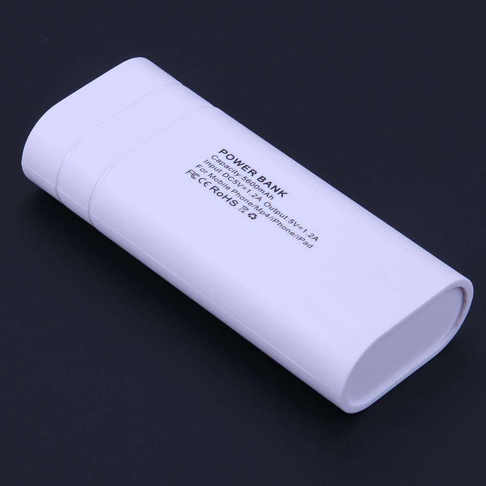 VIPECO Plastic Removable 2 18650 Batteries DIY Box with LED Flashlight(White) 5