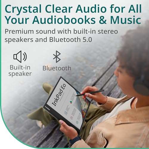 PocketBook InkPad Eo | 10.3" color E Ink Kaleido 3 screen | Handwriting & stylus | Easy notes sharing | Android 11 | Camera for notes on photos | Bluetooth & built-in speaker | Audiobooks | SMARTlight 4