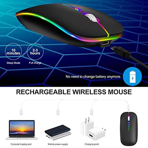 KLO Bluetooth Mouse for MacBook/MacBook air/Pro/iPad, Wireless Mouse for Laptop/Notebook/pc/iPad/Chromebook (Gold) 5