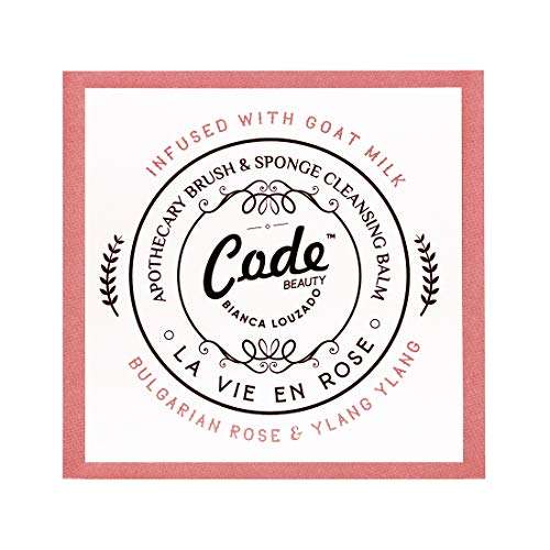 Code BEAUTY 'La Vie En Rose' - Apothecary Brush & Sponge Cleansing Balm (Bulgarian Rose & Ylang Ylang) 1