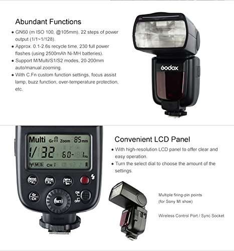 Godox TT600S Thinklite Flash 2.4G Wireless Speedlight Master/Slave for Sony A7 A7R A7S Mark II III A6500 A6300 A6000 RX100 DSLR Camera 5