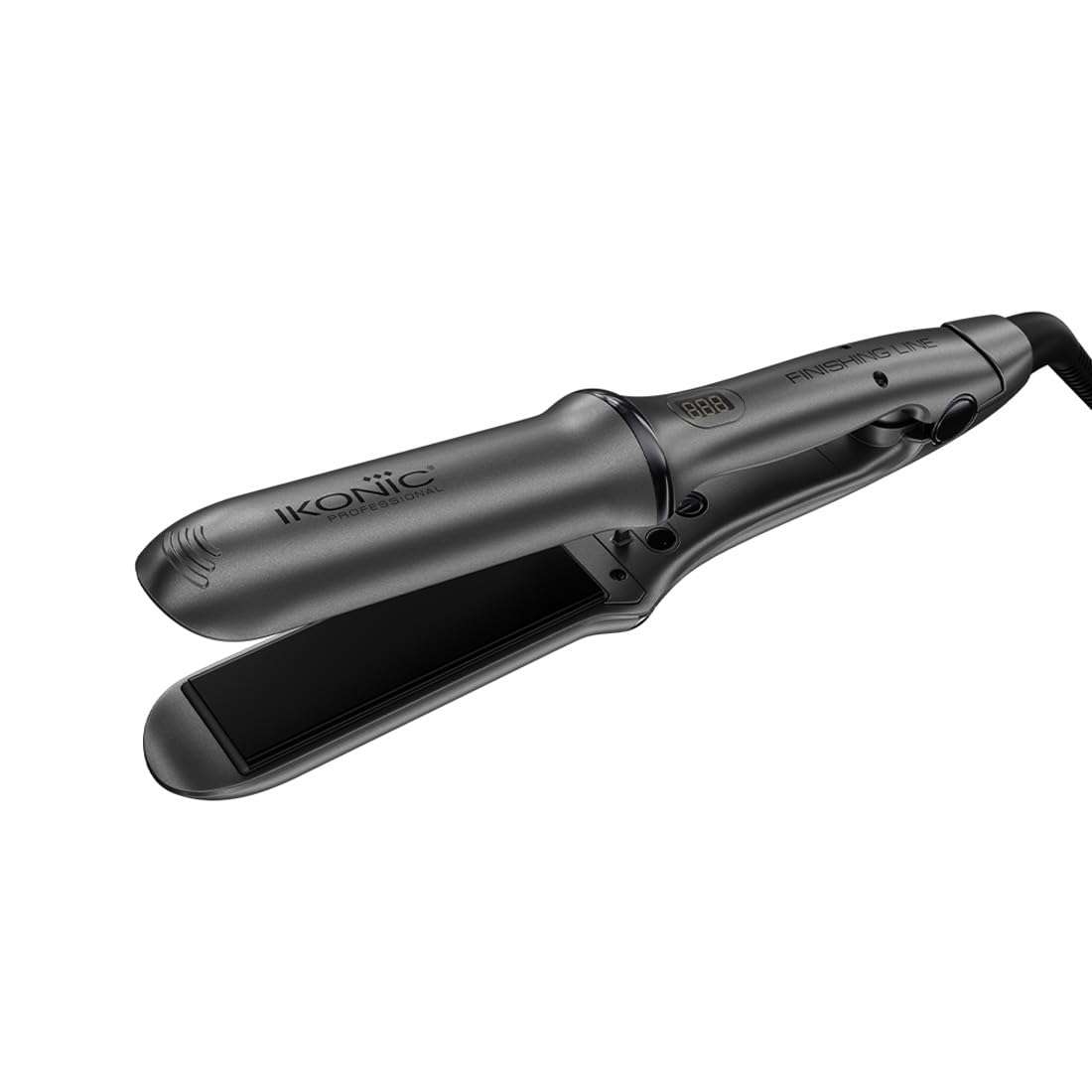 Ikonic Finishing Line Hair Iron Straightener with Digital Dispaly, Maximum temperature of 220 degrees, Floating ceramic plates, Ionic technology, Automatic shutoff, For All Hair Type 1