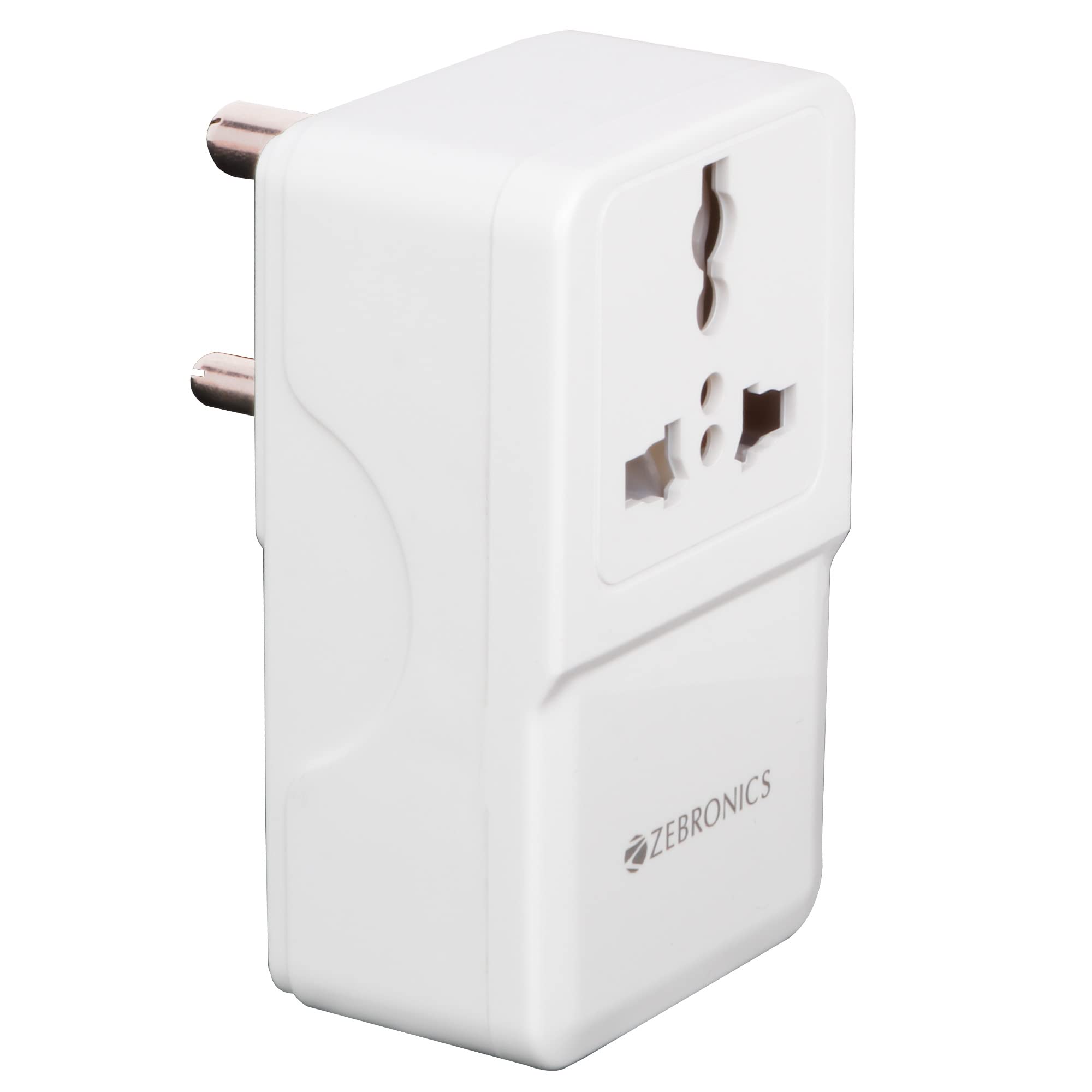 ZEBRONICS ZEB-MPA10 Dual USB Adapter with AC Socket,5V 3.1 A Output (White) 1