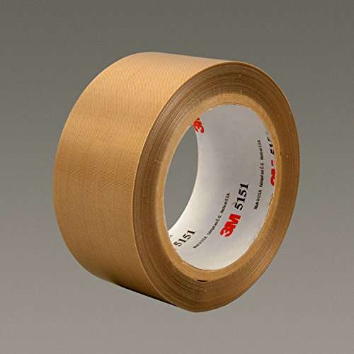 3M General Purpose PTFE Glass Cloth Tape 5151, Light Brown, 3/4 in x 36 yd, 5.3 mil 1