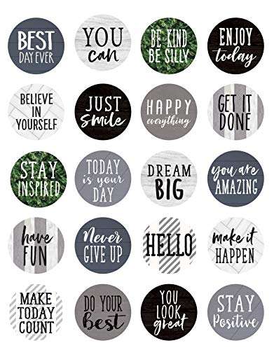 Teacher Created Resources Modern Farmhouse Words to Inspire Planner Stickers, Pack of 120
