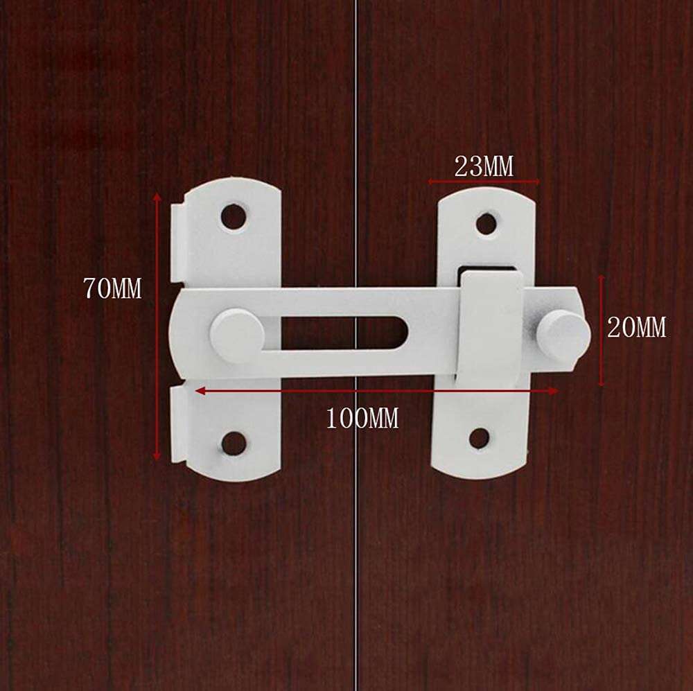 Stainless Steel Swing Door Latch for Mobile Window Sliding Door barn Bathroom Door, White Finish 2
