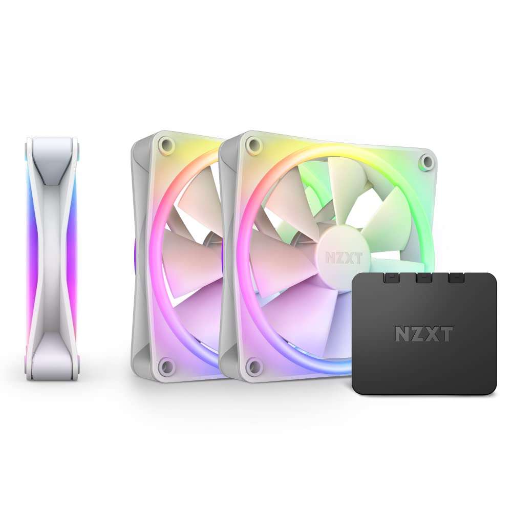 NZXT RGB 120mm Triple Fan Pack and Internal 4-Port USB Hub - F120 RGB Duo 3-Pack with Controller and AC-IUSBH-M3 Magnetic Expansion 3