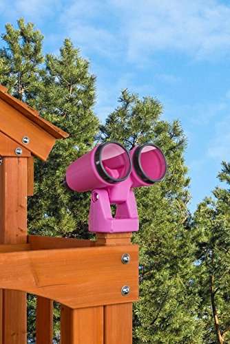 Plastic Playset Binoculars, Pink | Compatible with Most Wooden Swing Sets | Imaginative Play | Hardware Included | Easy to Install | DIY Playground | Oversized Accessory 3