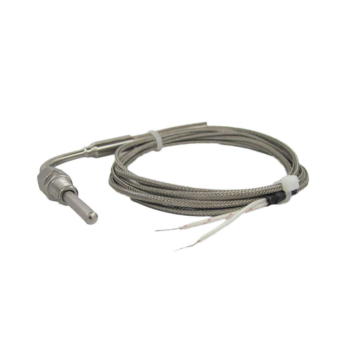 J Type Thermocouple Temperature Sensors for Exhaust Gas with 90° Bend Probe, 1/8” Compression Fittings & 13.2 ft Lead Cable 2
