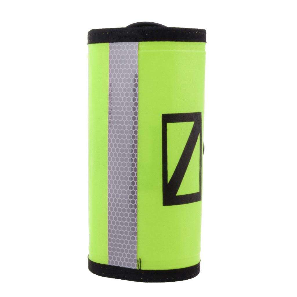 Scuba Diving Surface Marker Buoy SMB Safety Sausage Signal Sign Fluo Green 2