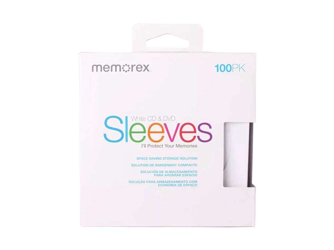 600pcs Memorex CD/DVD Sleeves, White, Pack Of 100 (100 X 6 Pack) 3