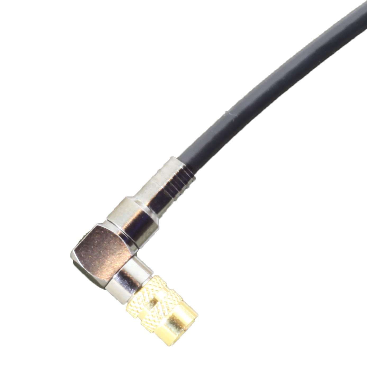 BJC Mini SDI Cable Made with Belden 1855A (10 Foot, BNC to Right-Angle DIN 1.0/2.3, Black) 3
