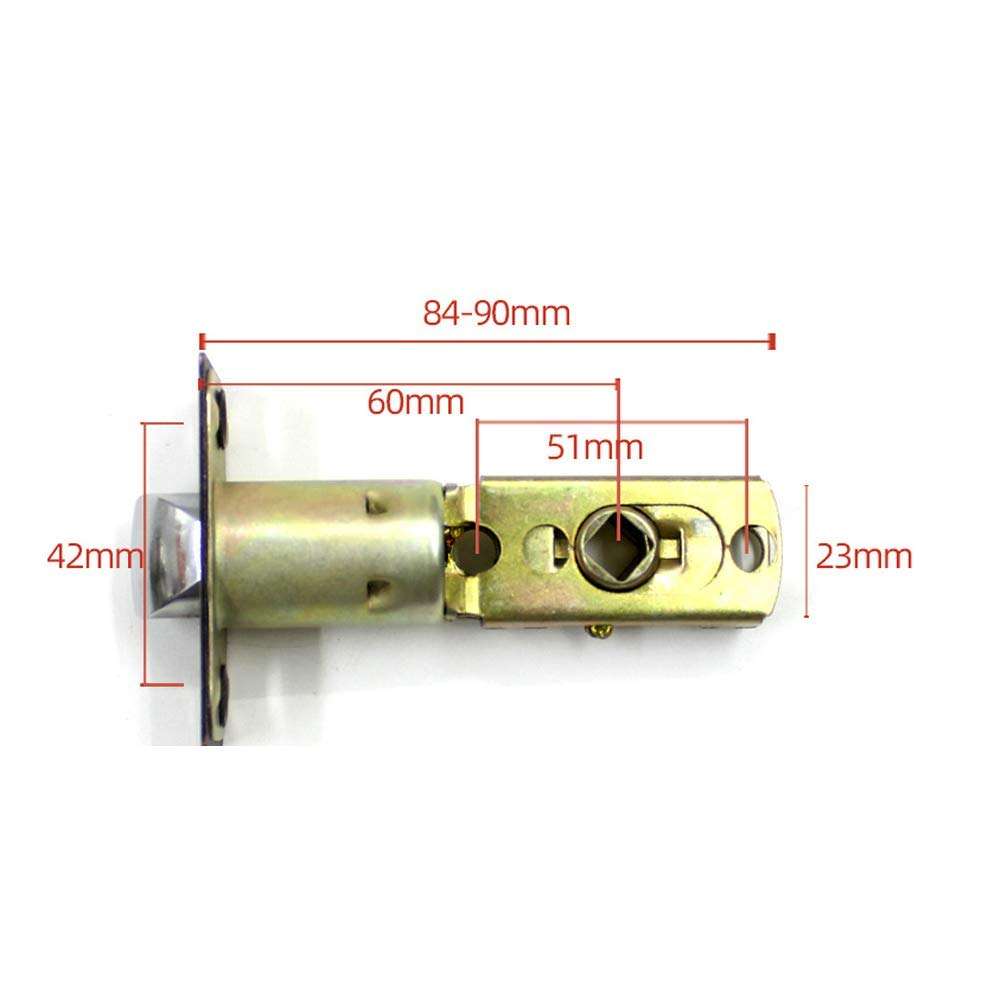 QASIN Three-Bar Stainless Steel Ball Lock Set, Round Door Handle Lock is Suitable for Family Bedroom Office Kitchen Bathroom Revolving Door Lock 5