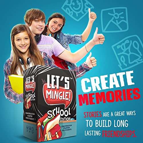 FUN TRIBE CREW Let's Mingle Conversation Starters School Edition | Classroom Learning | Distance Learning Game | Games for Kids Ages 6+ | Great as Autism Learning Materials | Speech Therapy Materials 6